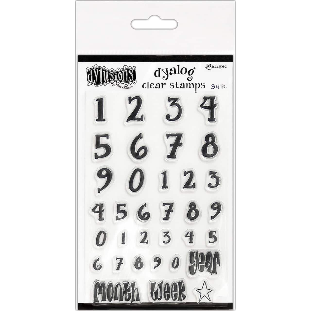 Dyan Reaveley&#x27;s Dylusions Numerology Clear Stamps